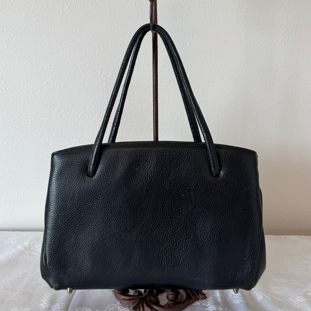 Vintage 1960s Rambler by Kaden Black Leather Handbag - Picture 2 of 16
